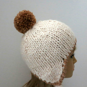 Snowball Hat with Plump Ties