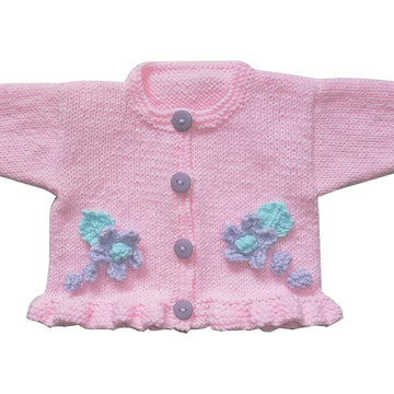 Baby Pink Floral Cardigan