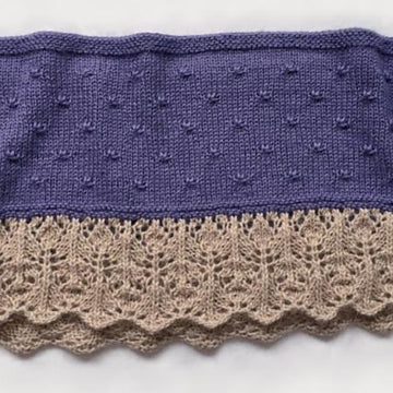 Olivia - lace border loop scarf