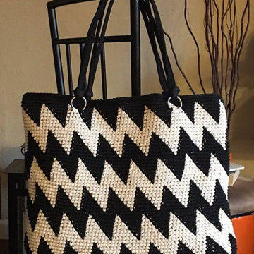 Denise ZigZag Crochet Tote Bag