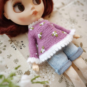 Cotton Flowers Jacket for Blythe
