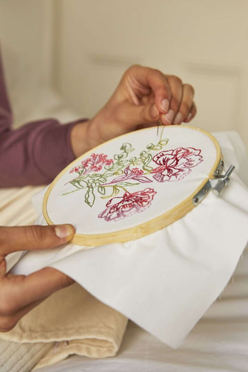 DMC Mindful Making: The Calming Carnations Printed Embroidery Kit