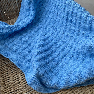 Easy Garter and Rib Blanket and Hat