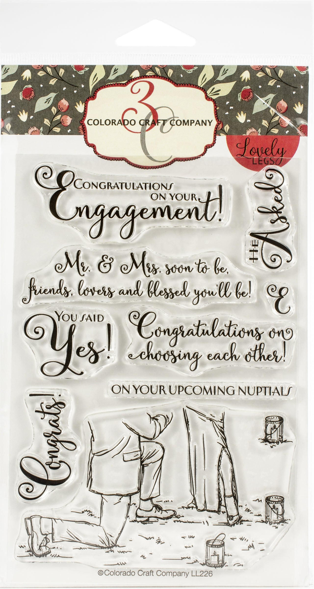 Colorado Craft Company Clear Stamps 4"X6" - Engagement-Lovely Legs