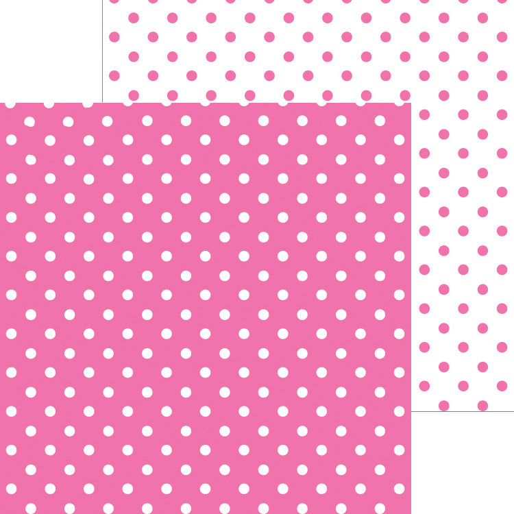 Doodlebug Petite Swiss Dot Cardstock 12"X12" 25/Pkg - Bubblegum