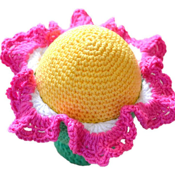 Crochet egg. Easter ornament. Flower Easter egg. Crochet ladybug. Collectible egg. Easter project
