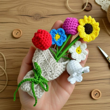 Crochet Flower Bouquet Pattern – PDF + Video Tutorial.