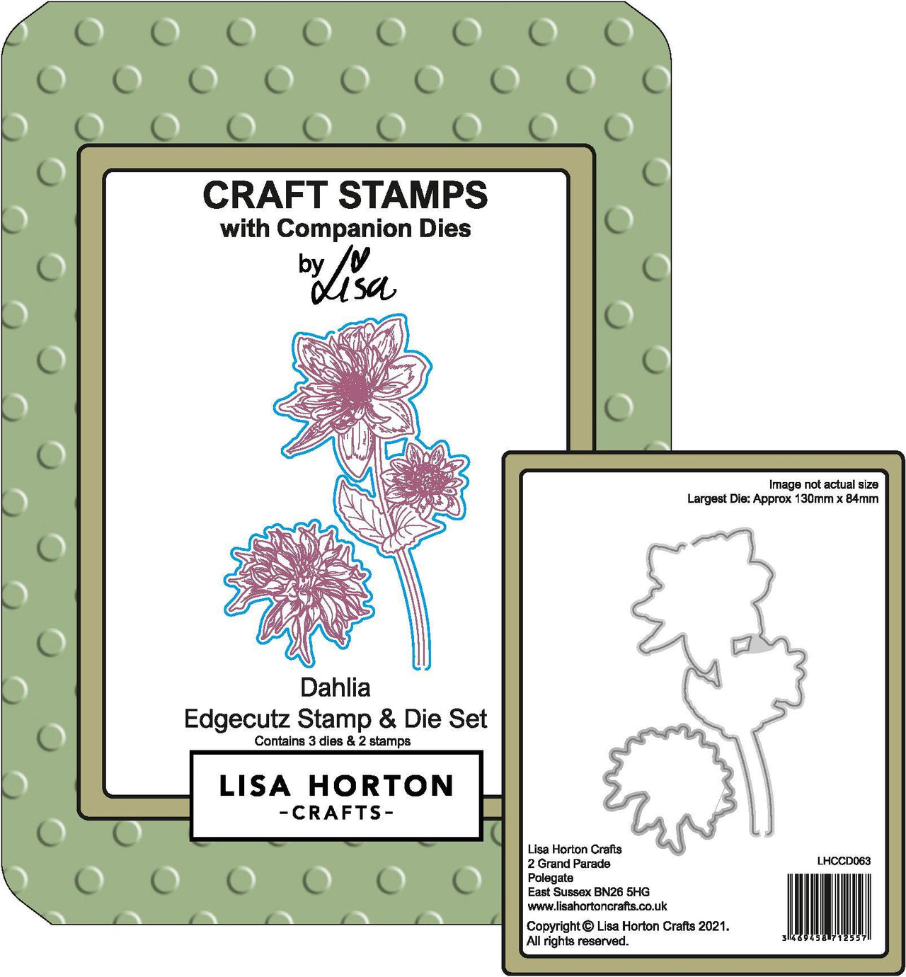Lisa Horton Dahlia EdgeCutz Stamp and Die set