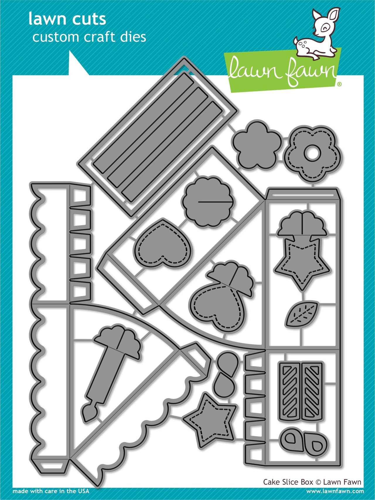 Lawn Fawn Lawn Cuts Custom Craft Die - Cake Slice Box