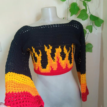 Flames Crochet Top Pattern