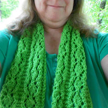 Spring Moss Lace Scarf or Shawl