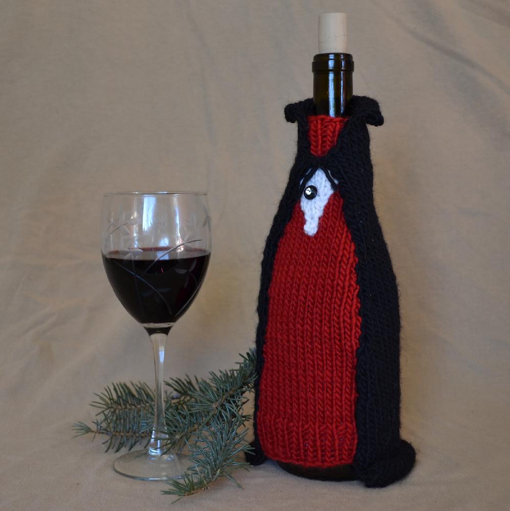 Vampire Wine Bottle Art Pattern
