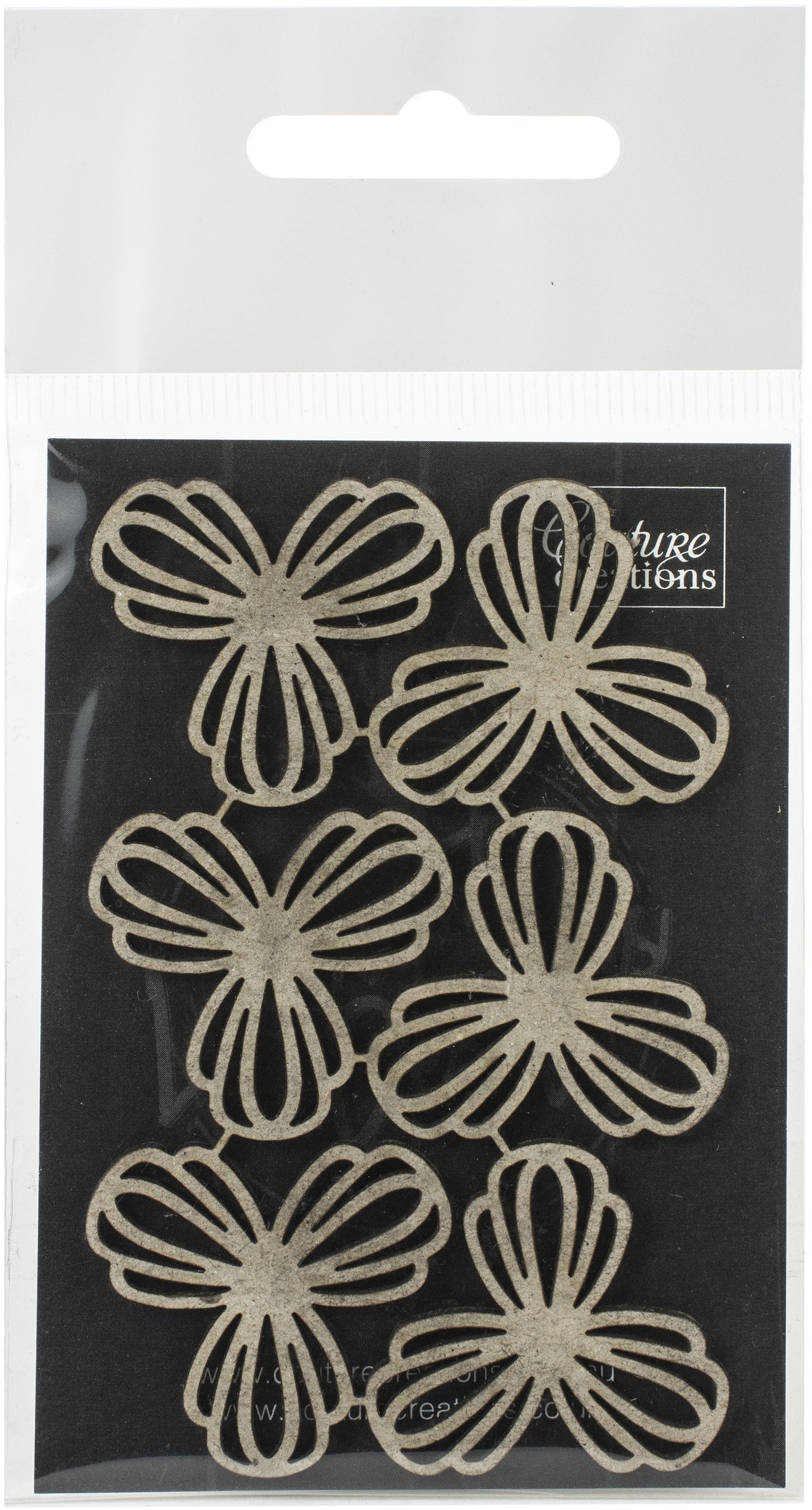 Artdeco Creations Couture Creations Peaceful Peonies Chipboard 6/Pkg - Trillium Flowers