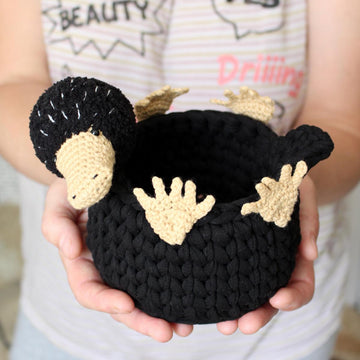 Niffler crochet basket fantastic beasts