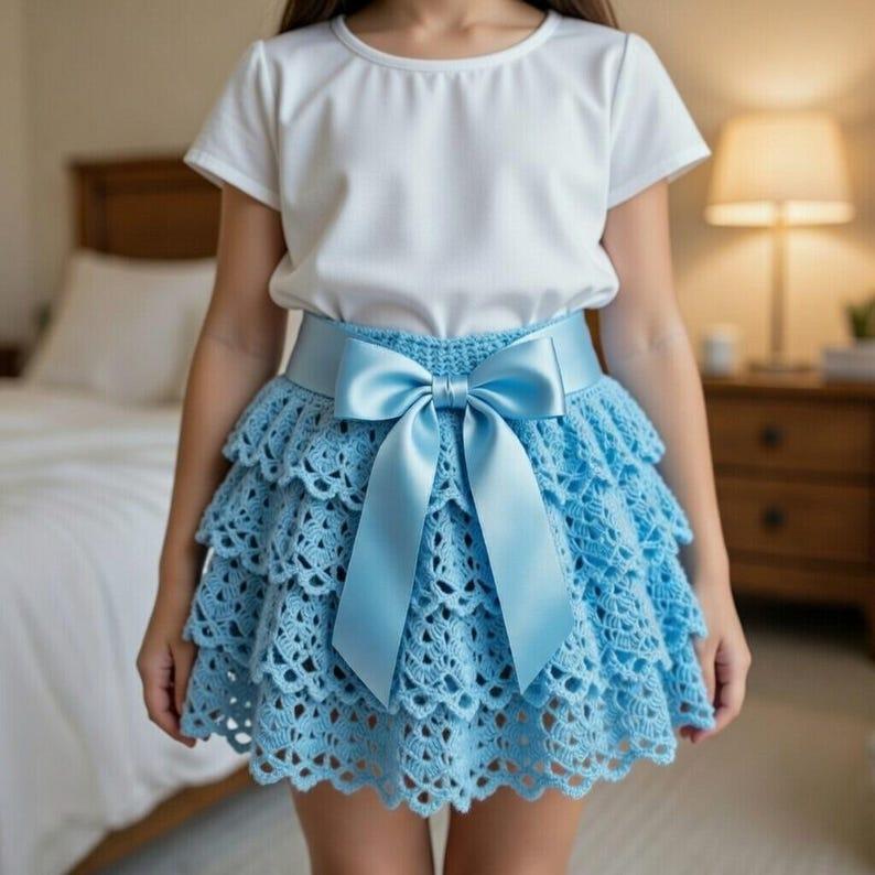 Skirt for girls with flights