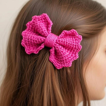 A Pink Bow🎀 Crochet Bow Pattern – Instant PDF Download + Video & Photo Tutorial