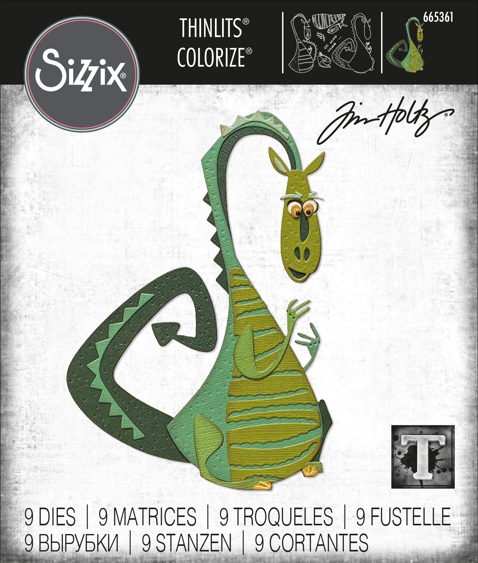 Sizzix Thinlits Die Set 9PK - Rupert Colorize by Tim Holtz