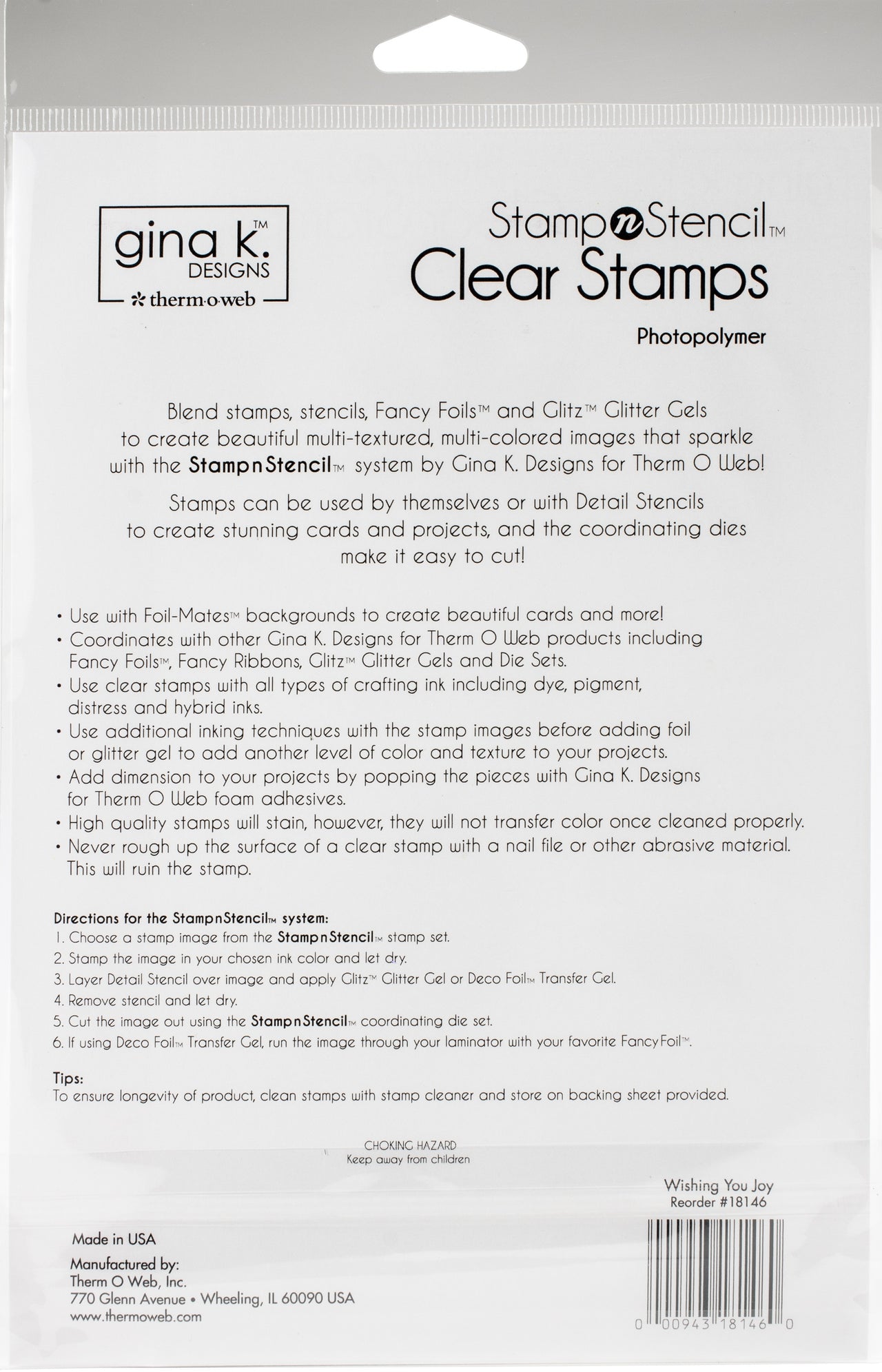 Therm O Web Gina K Designs Stamp Set - Wishing You Joy