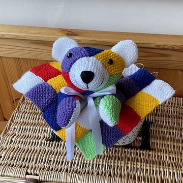 Knitted Square Bear Lovey