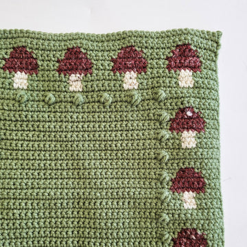 Mushroom Border Blanket