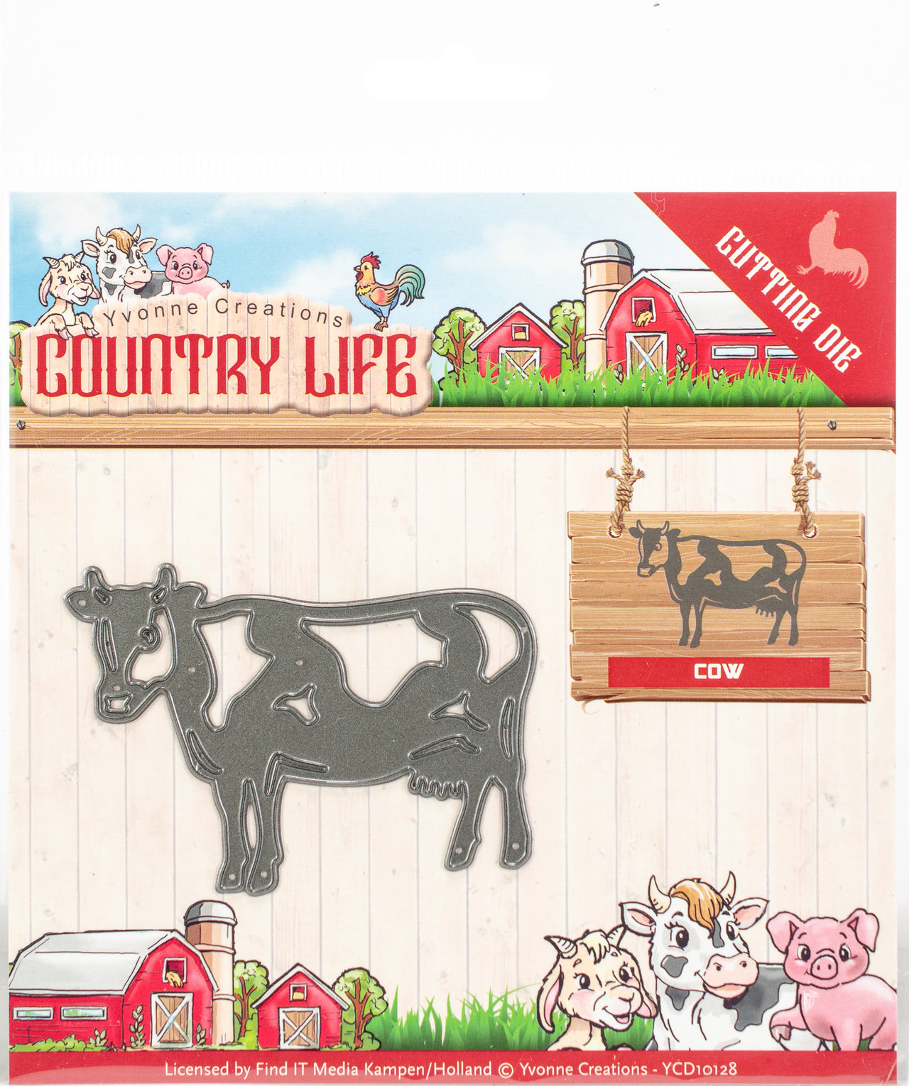 Find It Trading Yvonne Creations Die - Cow, Country Life