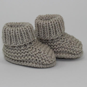 Baby Simple Rib Cuff Booties