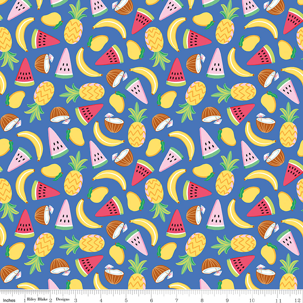 Riley Blake Rainbow Fruit - Blue - RBC10891BLUE