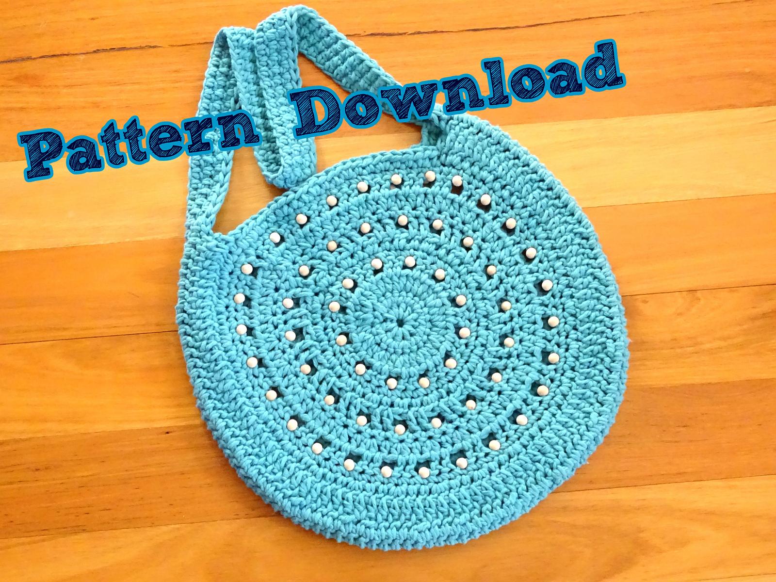 Crochet Beaded Round Bag