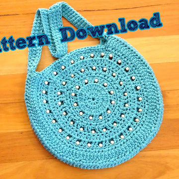 Crochet Beaded Round Bag