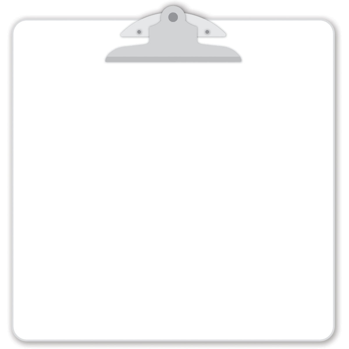 Doodlebug Clipart Monochromatic Clipboard 13.5"X13.5" - Lily White
