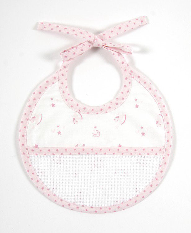 DMC Birth Bib Baby Stars - Pink
