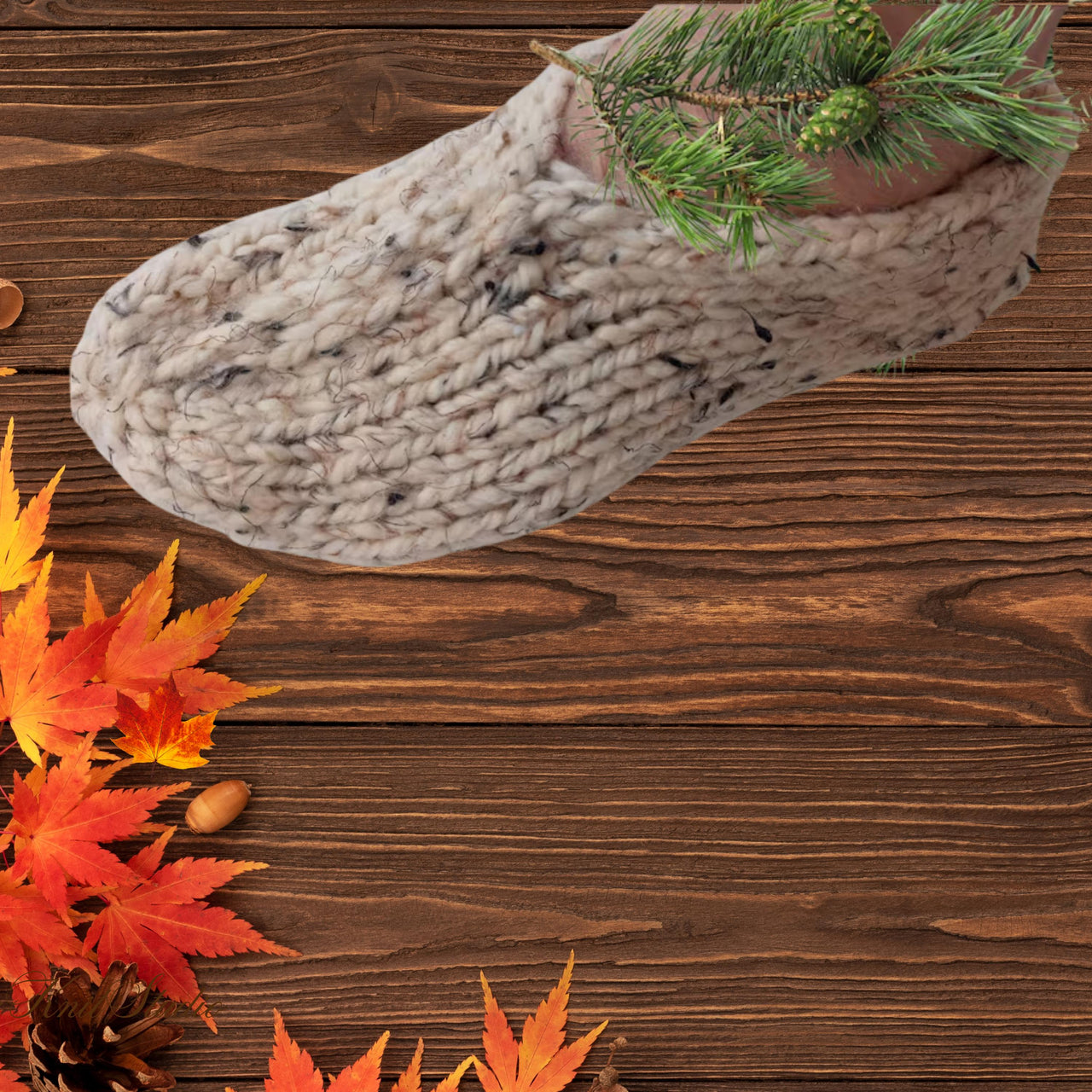 Easy Knit Slippers Pattern: Chunky Booties