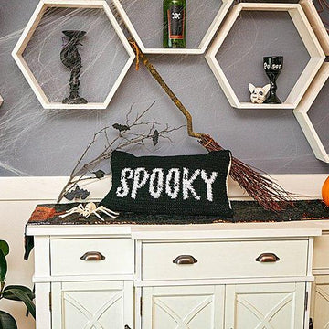Spooky Crochet Pillow Cover
