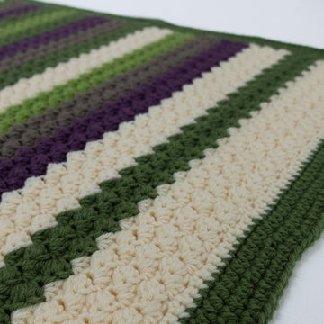 Lucky Clover Sedge Stitch Crochet Blanket