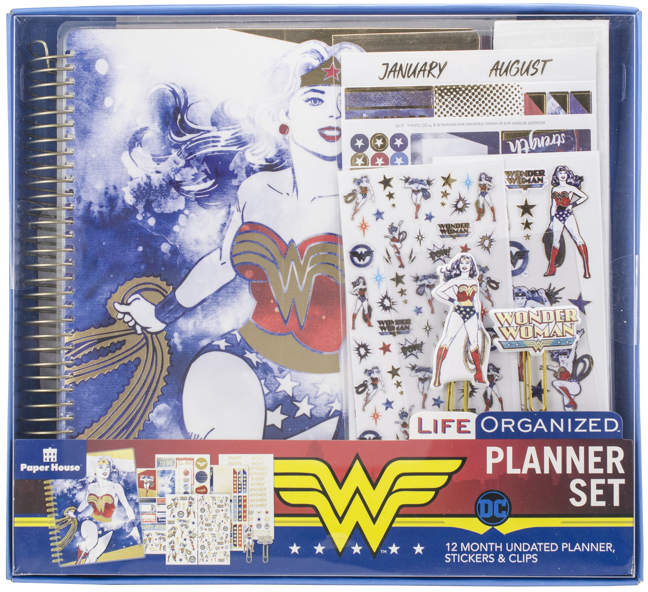 Paper House 12-Month Planner Set - Wonder Woman