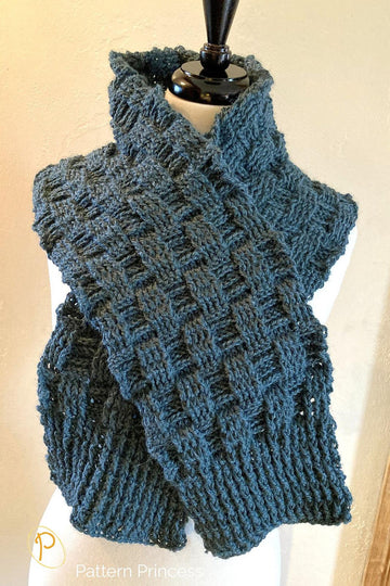 Pine Ridge Basketweave Scarf
