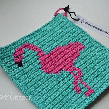 E-Book Häkelanleitung Flamingo Topflappen