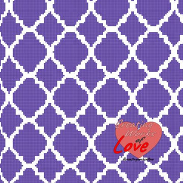 Quatrefoil Purple Stitch Graph