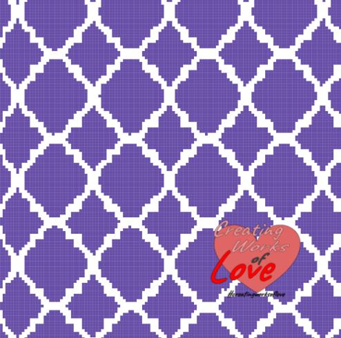 Quatrefoil Purple Stitch Graph