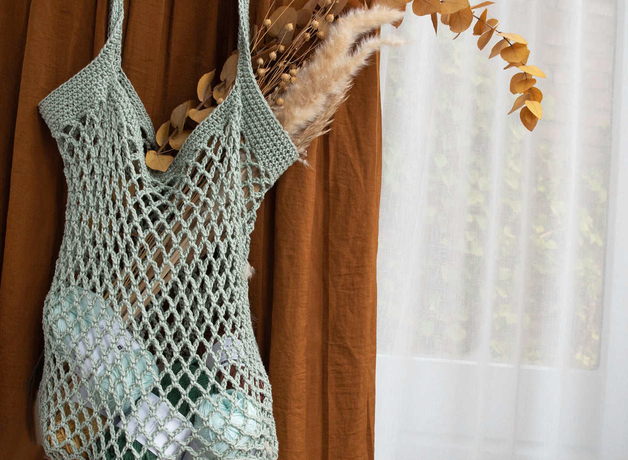 Foldable Net Bag in Yarn and Colors Must-Have - YAC100067 - Downloadable PDF