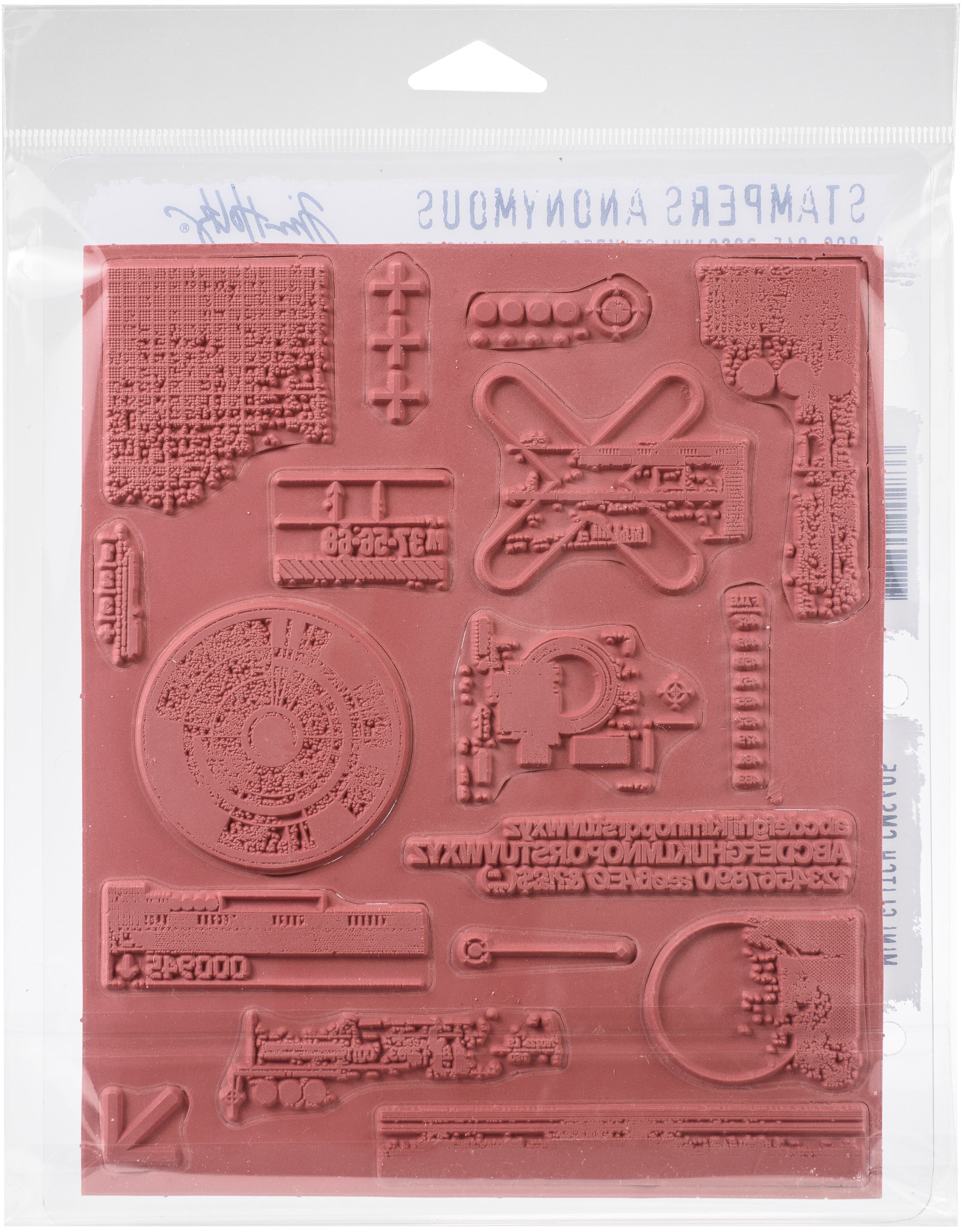 Stampers Anonymous Tim Holtz Cling Stamps 7"X8.5" - Mini Glitch