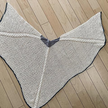 Bat wing shawl