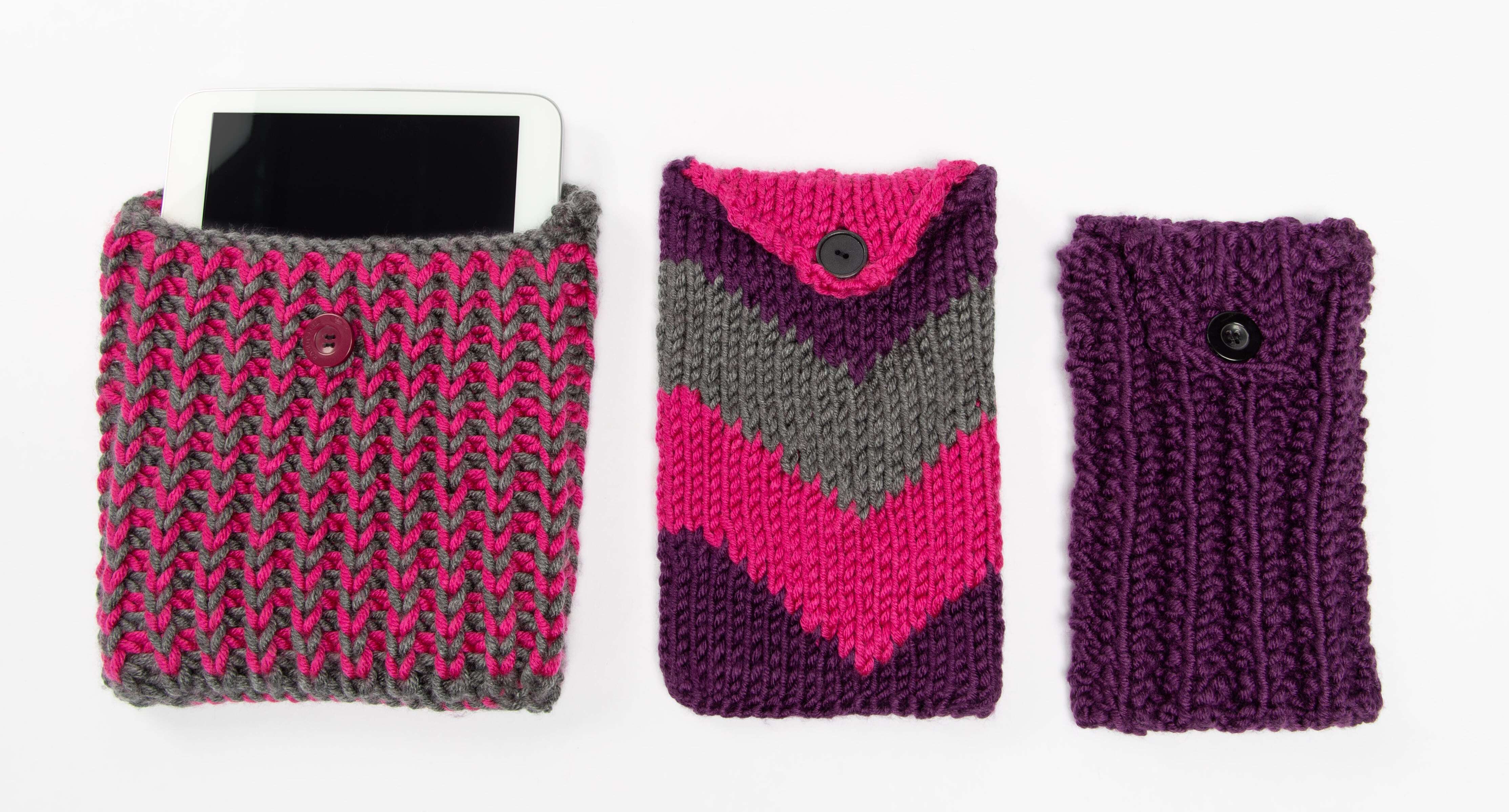 Tablet Cases in Deramores Studio Chunky Acrylic - Downloadable PDF