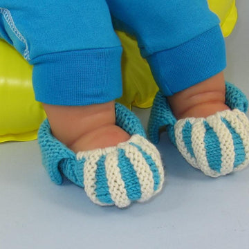 Baby Simple Stripe Granny Slippers