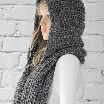 Alexia Crochet Hooded Scarf #800