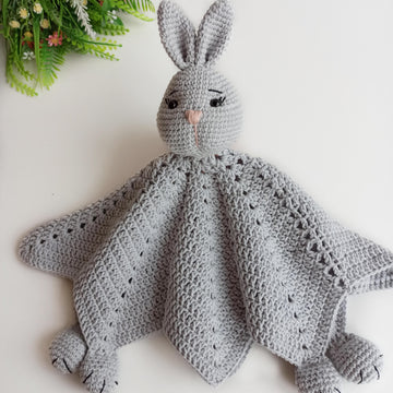 Bunny baby lovey, crochet blanket pattern