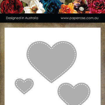 Paper Rose Dies - Small Stitched Hearts