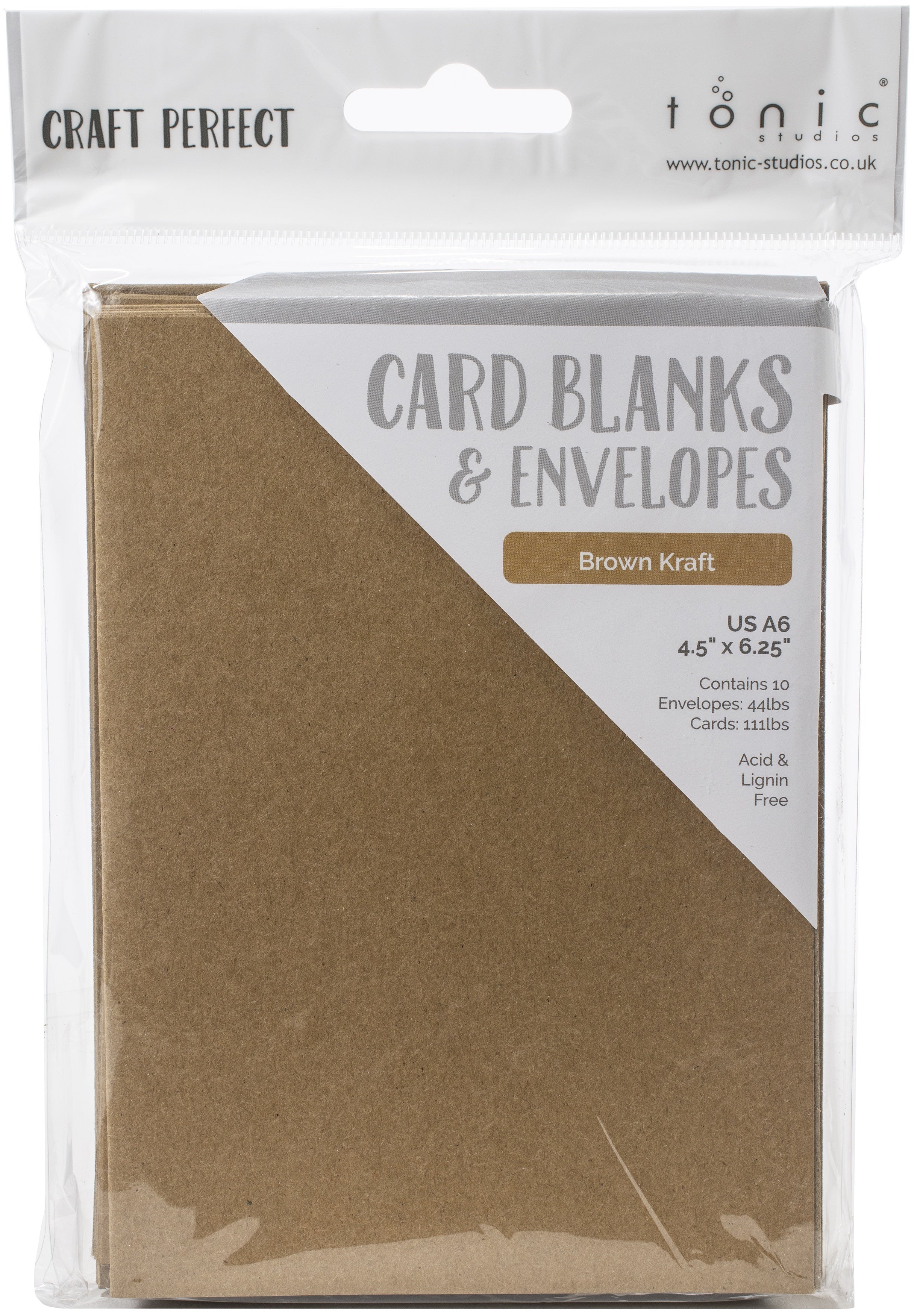 Tonic Studios Craft Perfect Card Blanks US A6 - Kraft Card