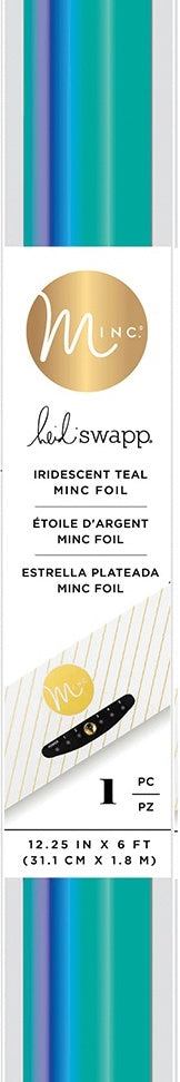 American Crafts Heidi Swapp Minc Reactive Foil 12.25" - Iridescent Teal 6' Roll