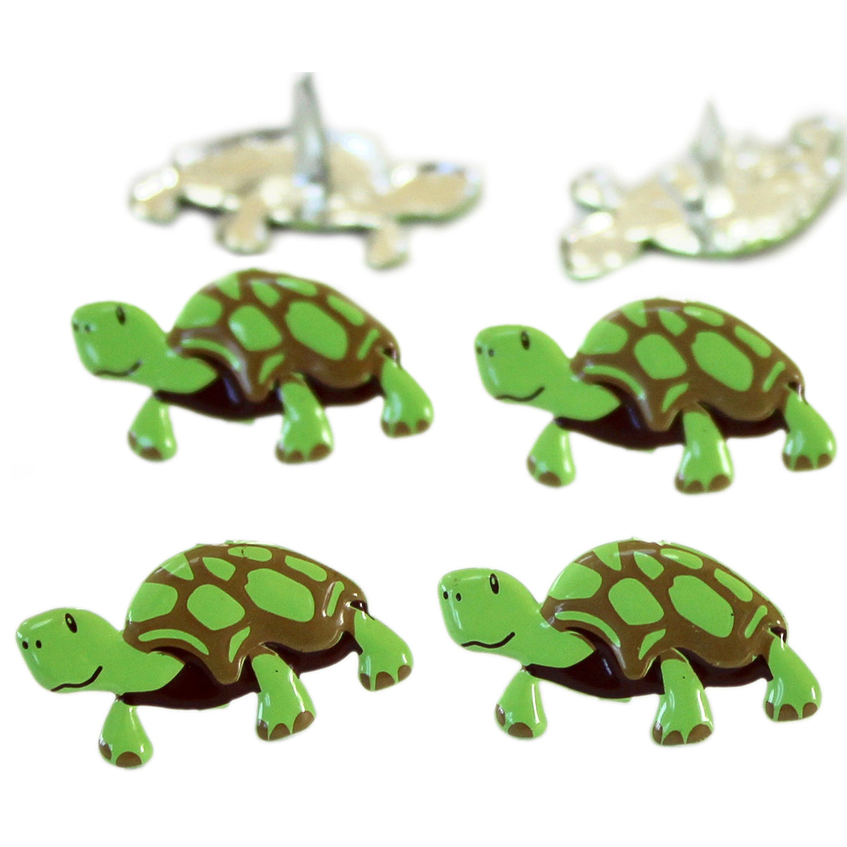 Eyelet Outlet Shape Brads 12/Pkg - Turtle